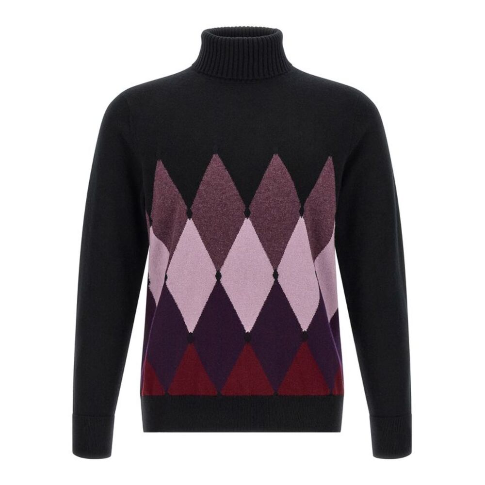 Ballantyne Men 'Classic Diamond' Intarsia Turtleneck Sweater
